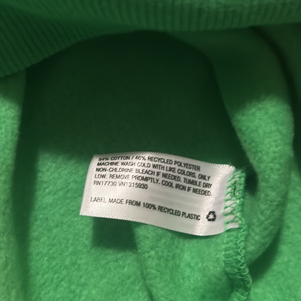 Women’s vibrant green cotton long sleeve crewneck sweatshirts NWT - Picture 4 of 7